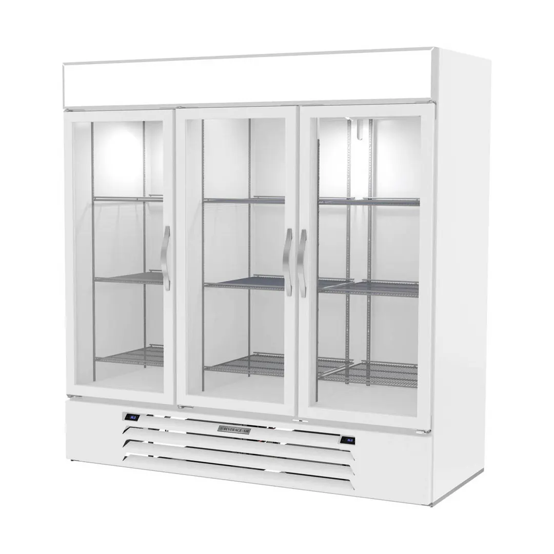 Beverage Air MMRR72HC-1-B-WW-WINE 75" Glass Door Wine Merchandiser, Dual Temperature, 65.47 cu. ft.
