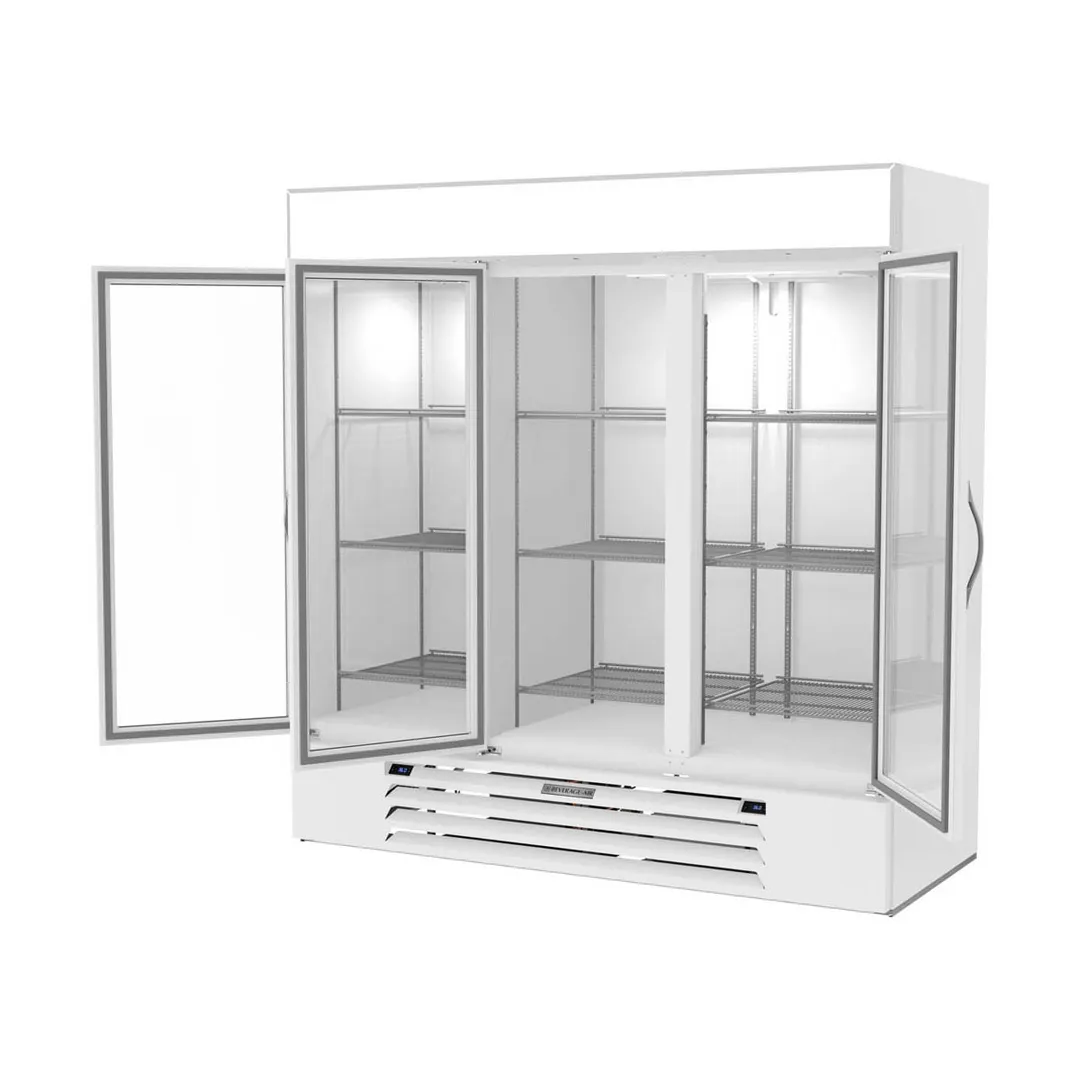 Beverage Air MMRR72HC-1-B-WW-WINE 75" Glass Door Wine Merchandiser, Dual Temperature, 65.47 cu. ft.