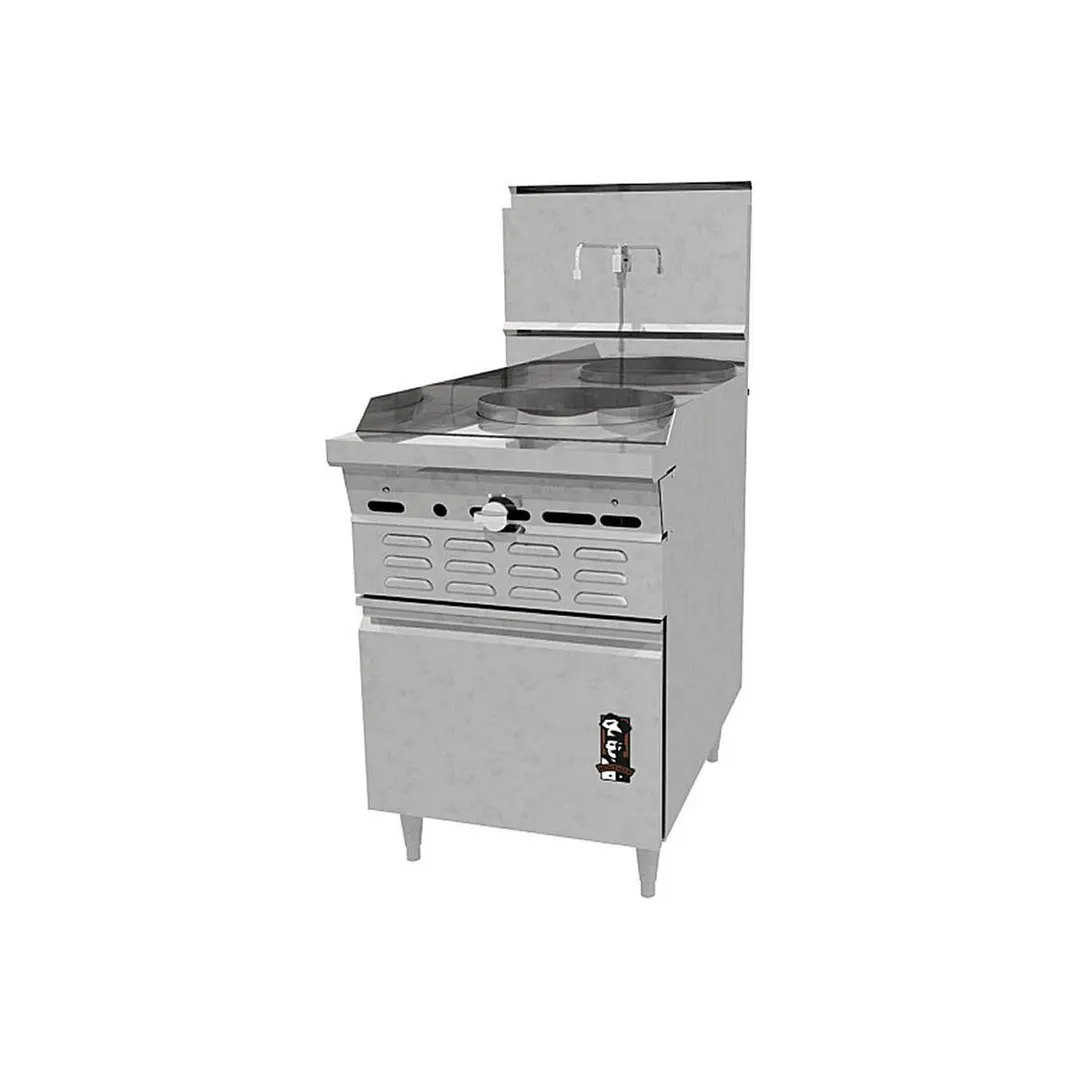 Montague Company 36-18 Gas Wok Range w/ (1) Burner (Bowl), 36" Cabinet Base, 18" Wok Ring, Manual Knobs, 80.000 BTU