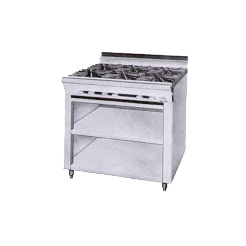 Montague Company 36-5 36" Gas Heavy Duty Range w/ (6) Open Burners,Open Cabinet Base, 180.000 BTU