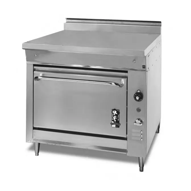 Montague Company 36-S 36" Gas Heavy Duty Range w/ 36" Full Work Top, Open Cabinet Base