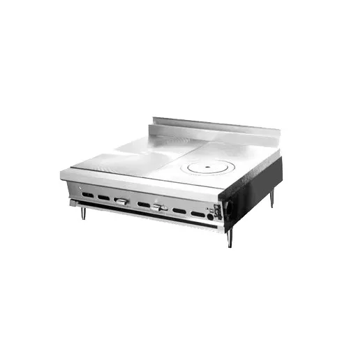Montague Company C24-9E 24" Countertop Gas Heavy Duty Range w/ (2) Even Heat Hot Tops, 40.000 BTU