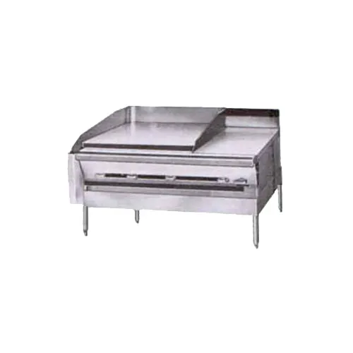  Montague Company C36-1G Countertop Gas Heavy Duty Range w/ (2) Gradient Heat Hot Tops, 12" Griddle, 52.000 BTU