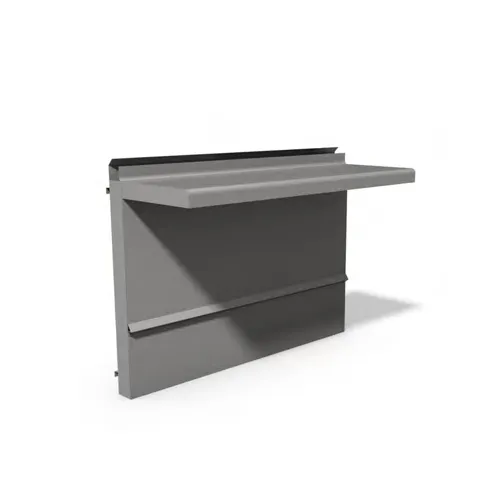 Montague Company SHS-108 108" x 24" Stainless Steel Backguard Flue Riser with Single Solid Shelf