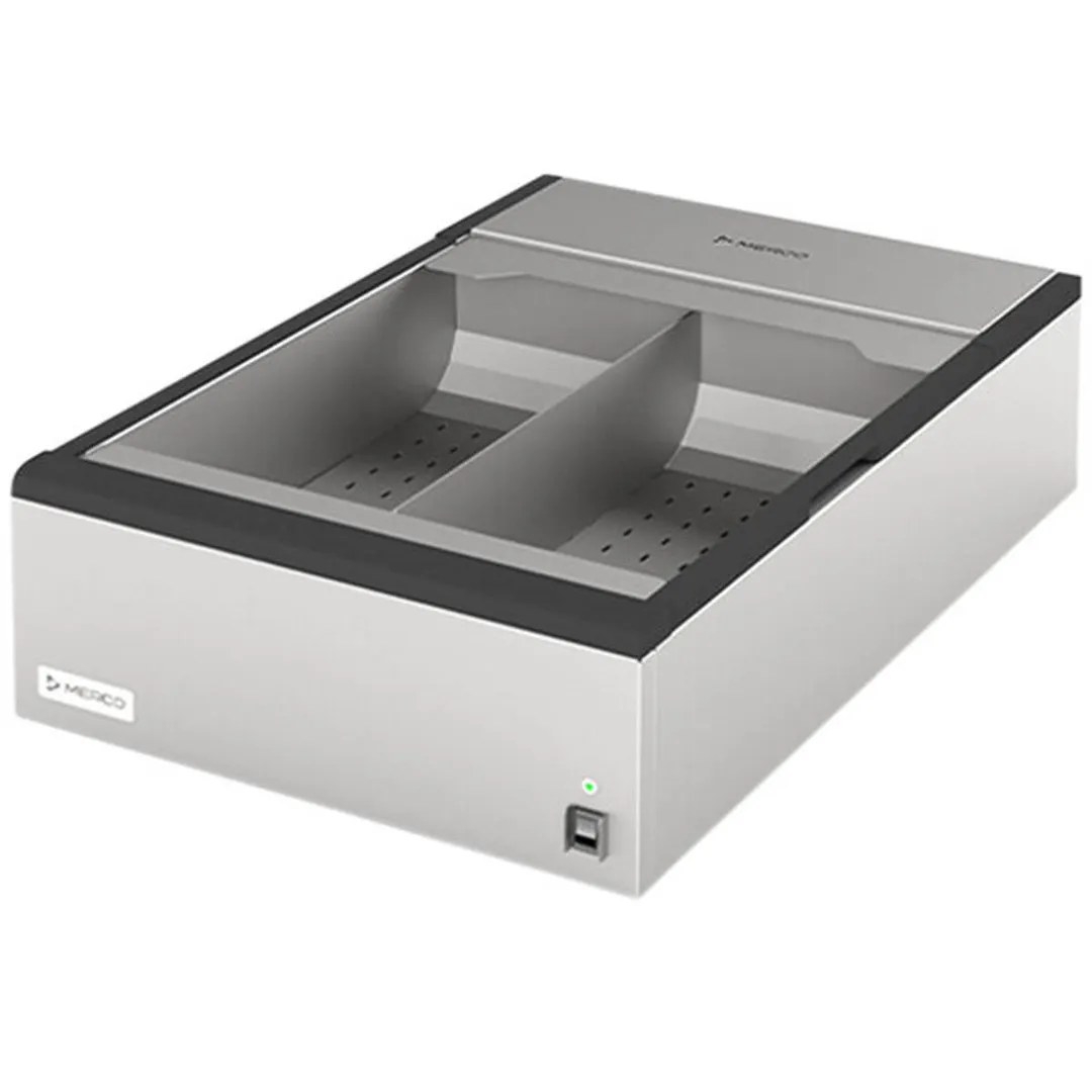 Merco MCG1827NNN 18-1/2" Width Crispymax™ Crisp & Ready Heated Serving Station, Countertop Double Lane