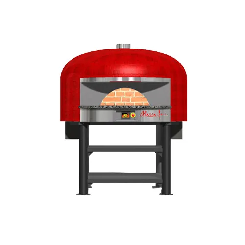 Marra Forni NP130W Neapolitan Wood Fired Pizza Oven w/ 51.18" Dia. Brick Deck, Brick Dome