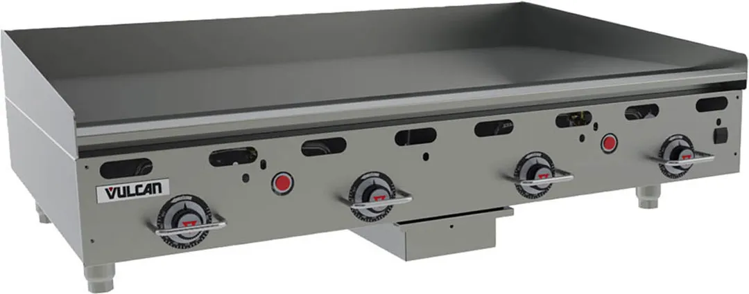Vulcan MSA48 48" Countertop Gas Griddle, Snap-Action Thermostat, 24" Deep, 108.000 BTU