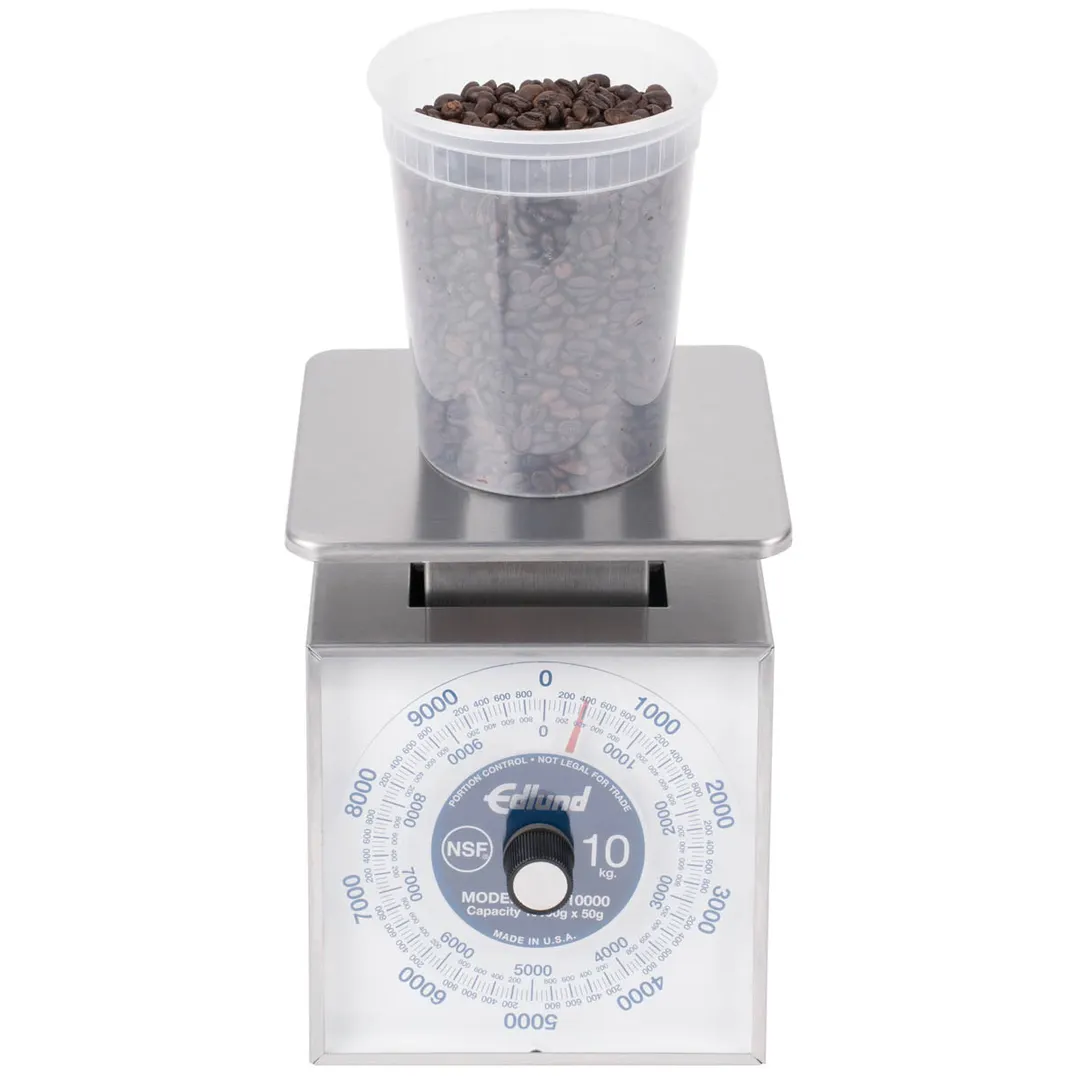 Edlund MSR-10000 - 10-29 lb Portion Scale, Stainless Steel, Rotating Dial, 6-7" Platform, Dishwasher‑Safe