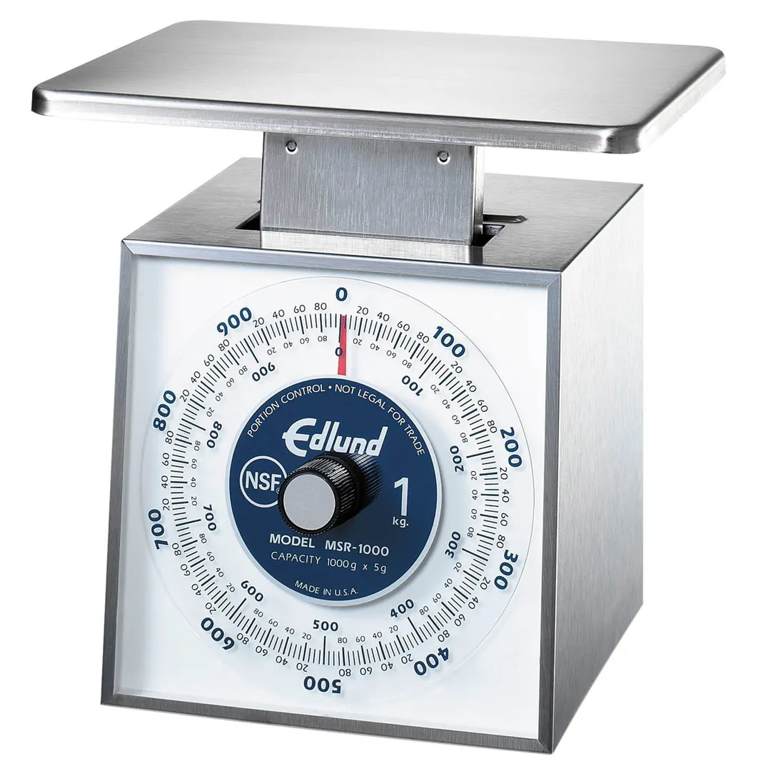 Edlund MSR-1000 OP - 1000 gm Portion Scale, 1-9 lb Capacity, Rotating Dial, 8-9" Platform, Stainless Steel