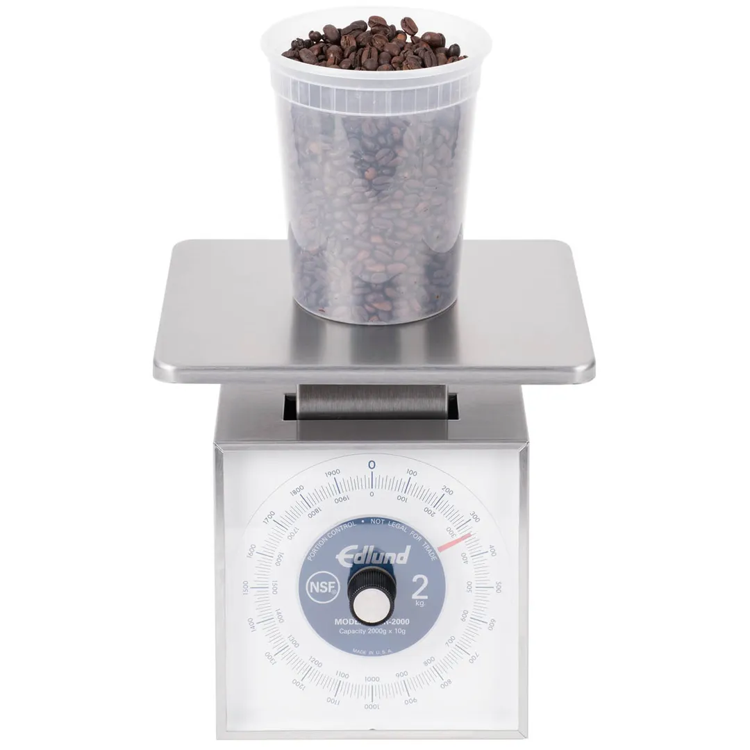 Edlund MSR-2000 - 1-9 lb Metric Portion Scale, 2000 gm × 10 gm Graduation, 6-7" Platform, Dishwasher Safe