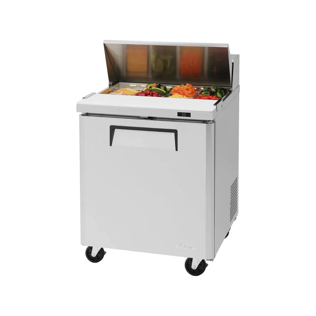 Turbo Air MST-28-N 27" One Section Sandwich / Salad Prep Table w/ 1 Door, 8 Pans