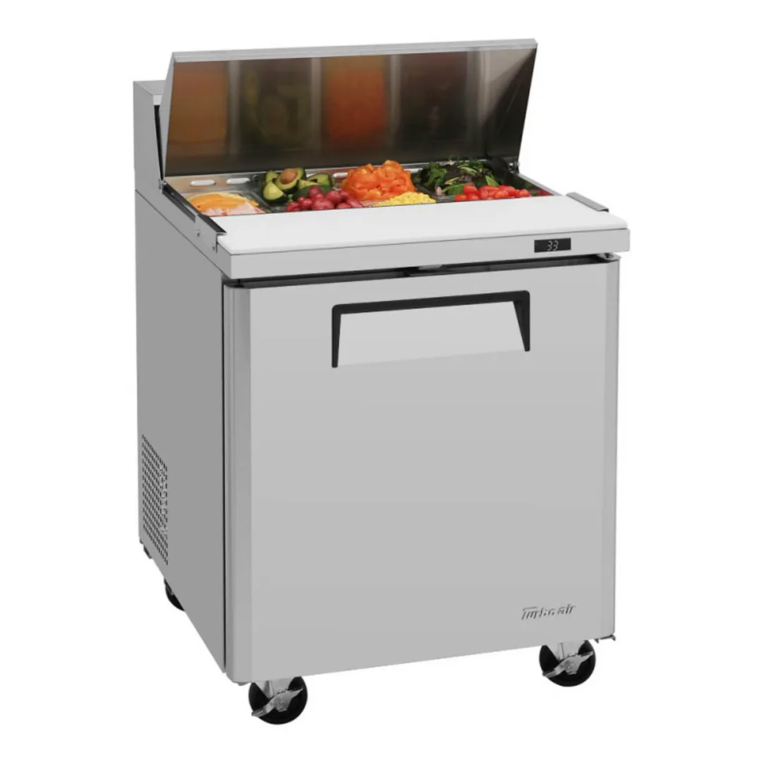 Turbo Air MST-28-N 27" One Section Sandwich / Salad Prep Table w/ 1 Door, 8 Pans