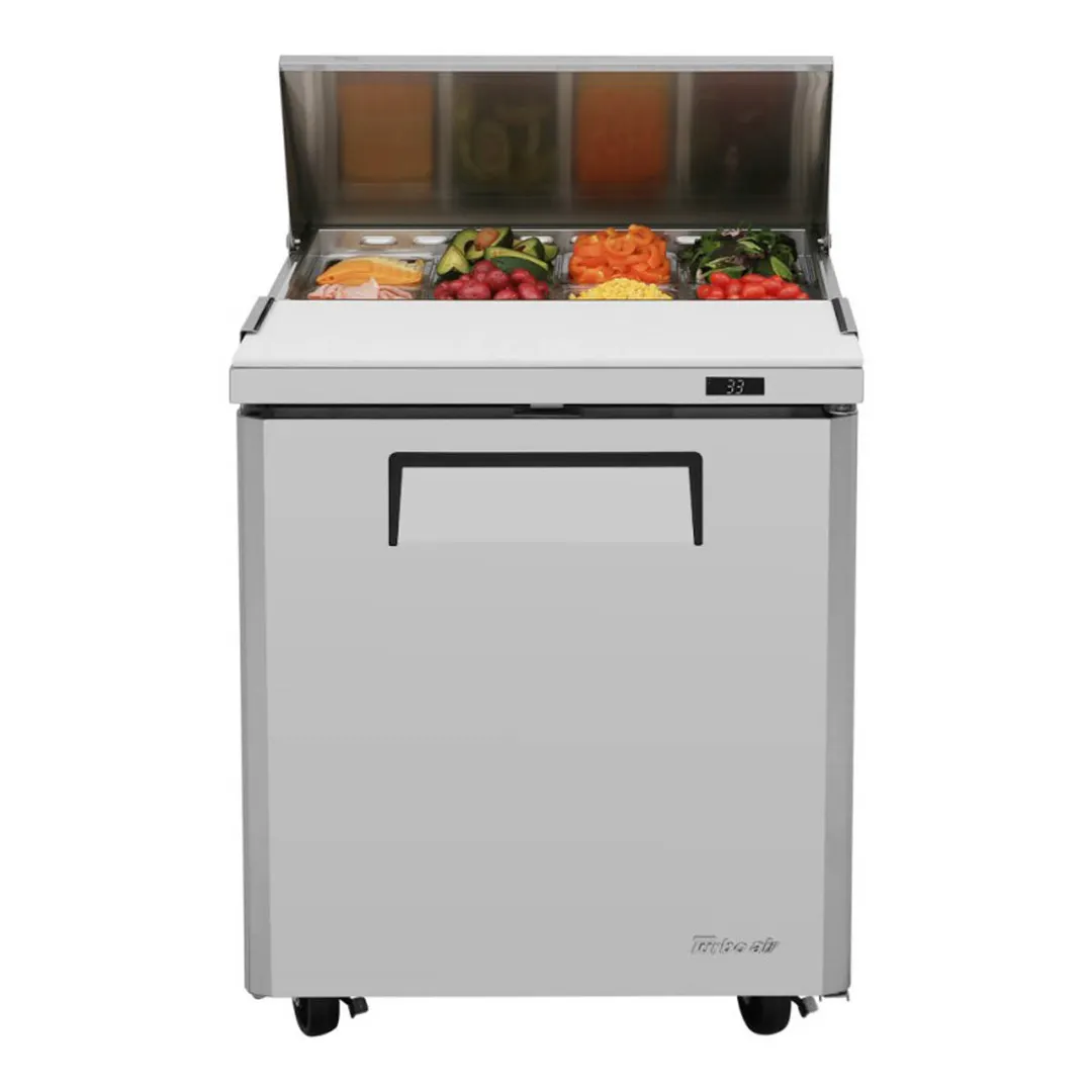 Turbo Air MST-28-N 27" One Section Sandwich / Salad Prep Table w/ 1 Door, 8 Pans