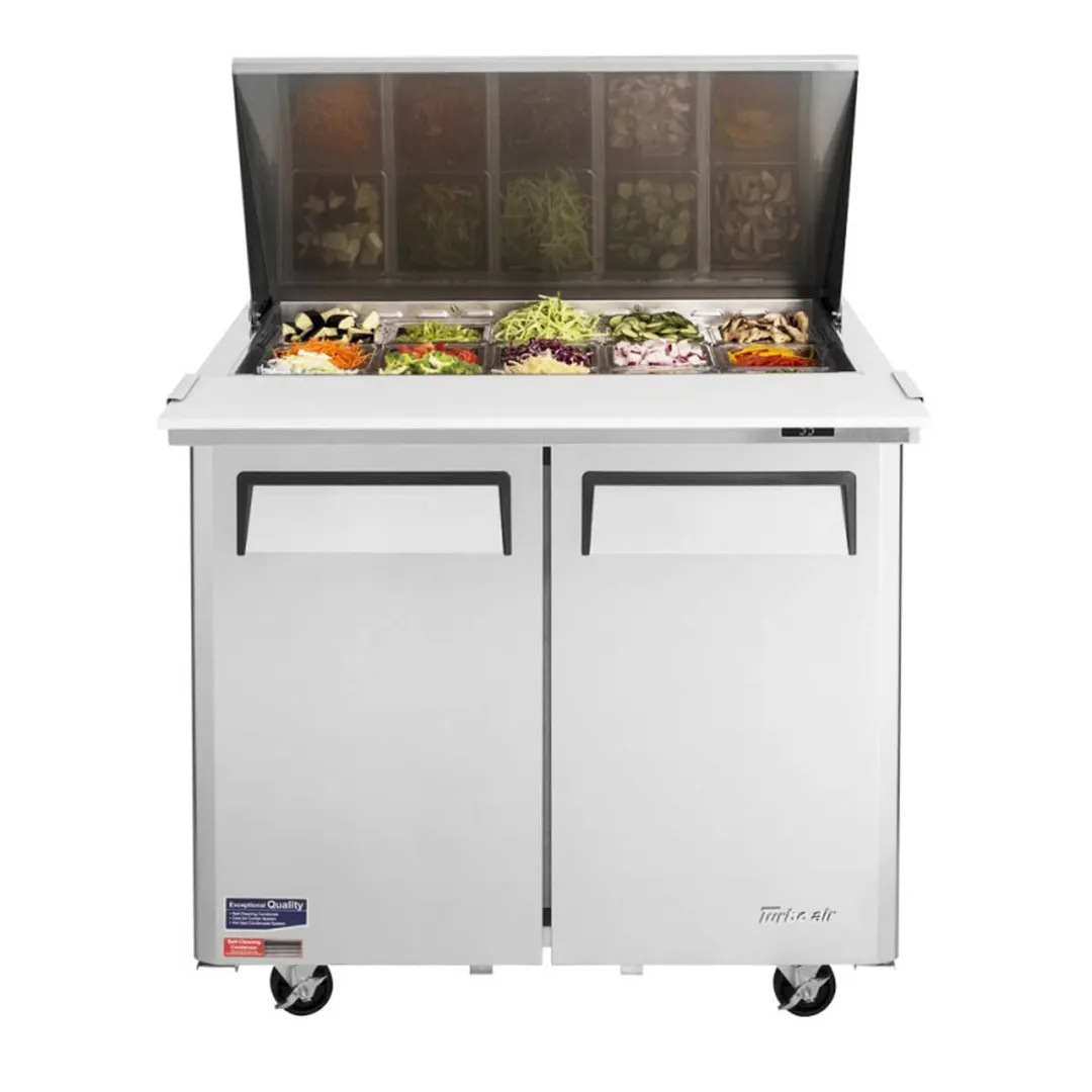 Turbo Air MST-36-15-N6 36" Mega Top Sandwich/Salad Prep Table w/ 2 Doors, 15 Pans