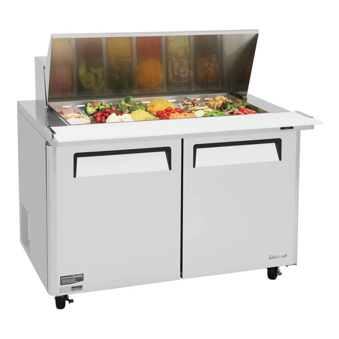 Turbo Air MST-48-18-N 48" Mega Top Sandwich/Salad Prep Table w/ 2 Doors, 18 Pans