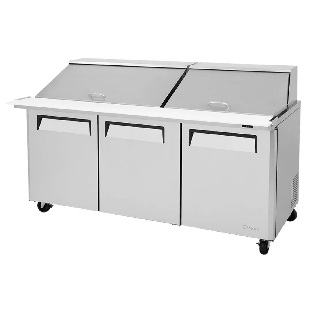 Turbo Air MST-72-30-N 72" Mega Top Sandwich/Salad Prep Table w/ 3 Doors, 30 Pans