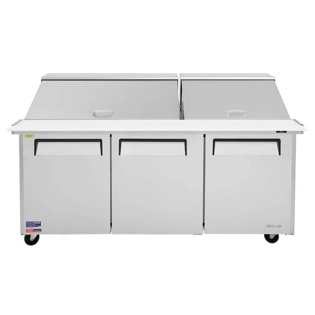 Turbo Air MST-72-30-N 72" Mega Top Sandwich/Salad Prep Table w/ 3 Doors, 30 Pans