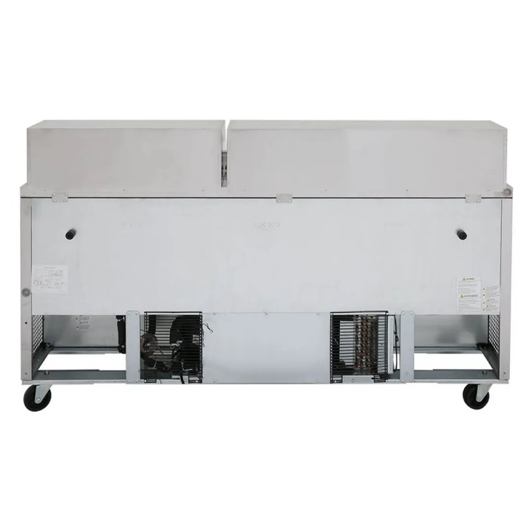 Turbo Air MST-72-30-N 72" Mega Top Sandwich/Salad Prep Table w/ 3 Doors, 30 Pans