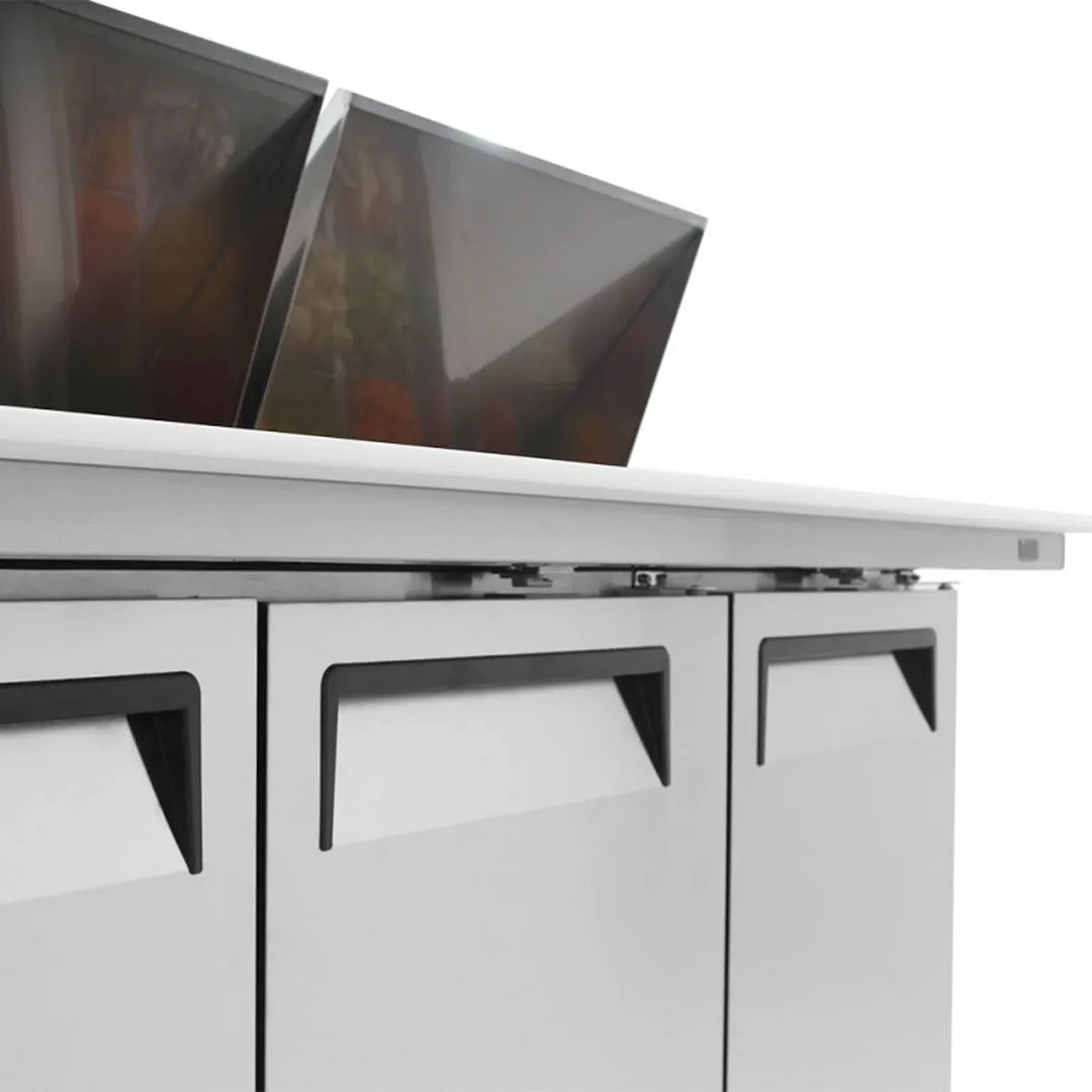 Turbo Air MST-72-30-N 72" Mega Top Sandwich/Salad Prep Table w/ 3 Doors, 30 Pans