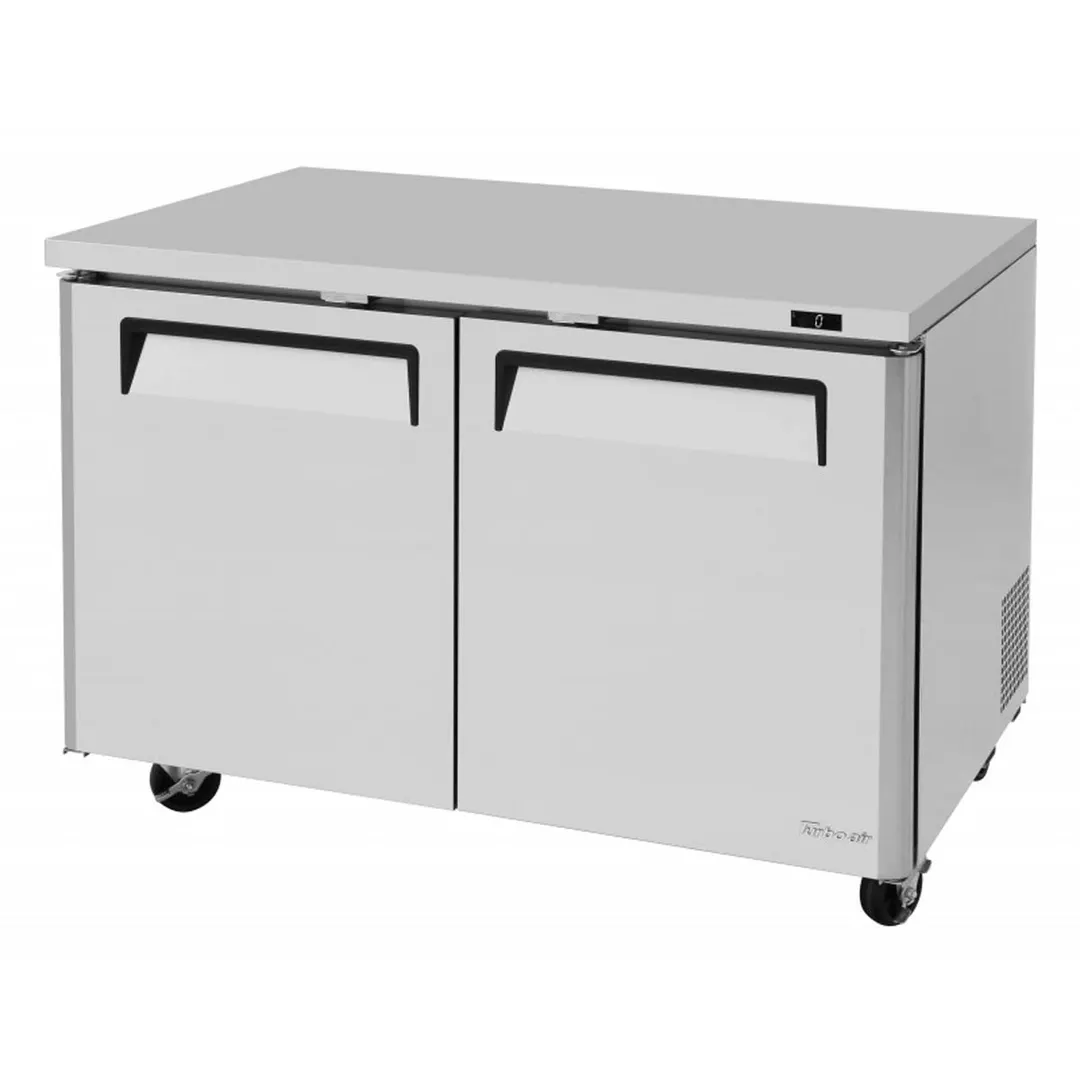 Turbo Air MUF-48-N 48" 2-Door Undercounter Freezer, Stainless Steel Exterior, 12.2 cu. ft., R290 Refrigerant