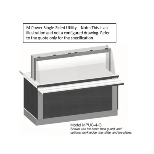 Multiteria MPUC-3-G M-Power™ Utility Serving­ Counter, (3) Pan