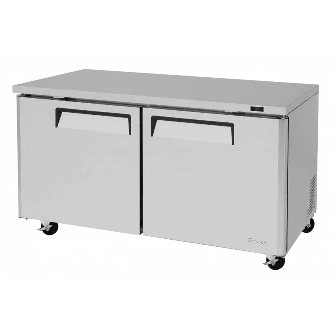 Turbo Air MUR-60-N 60" 2-Section Undercounter Refrigerator w/ 2 Doors, 17 cu. ft.