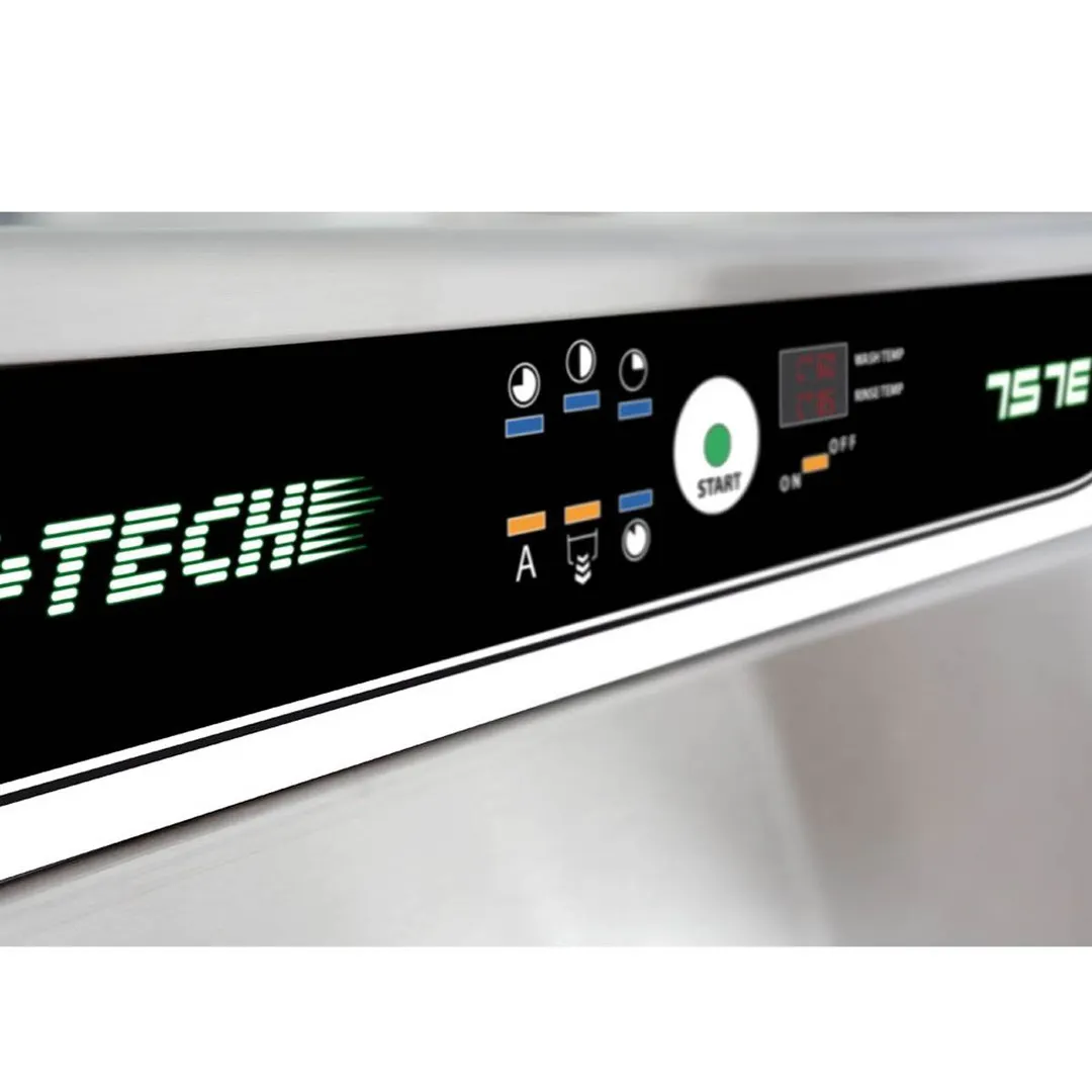 Jet-Tech 757-E 25" Door Type Dishwasher, High Temp with Booster - 60 Racks/Hr - 45 Gal/Hr