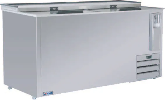MVP Group IBC-65SS Bottle Cooler, 17.2 cu ft, 64"W x 27"D x 35"H, SS, 1/2 hp Side, R-600A, LED