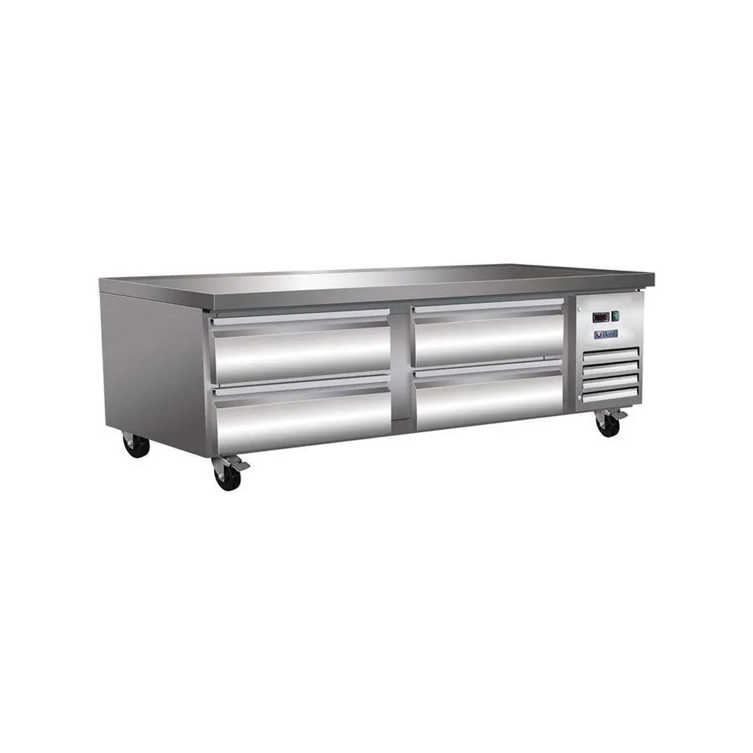 IKON ICBR-74 74" 4 Drawers Refrigerated Chef Base w/ Marine Edge, 10.8 cu. ft.