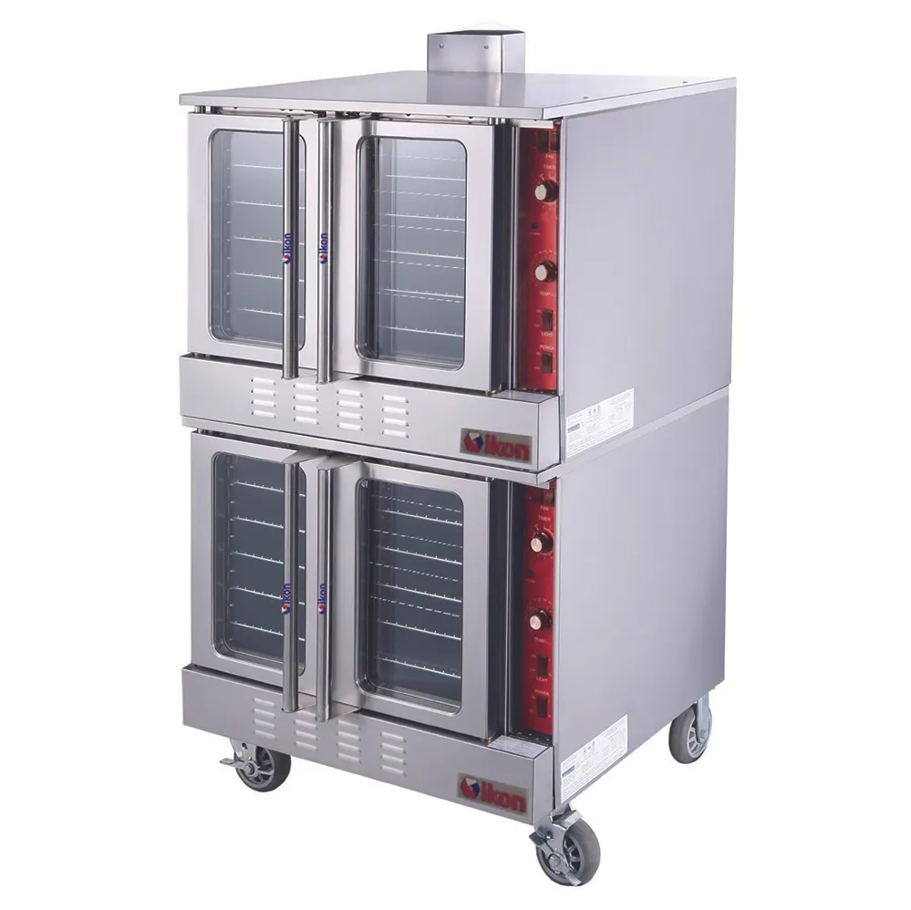 IKON IGCO-2 Double Deck Full Size Natural Gas Dual Convection Oven, Standard Depth, 108.000 BTU