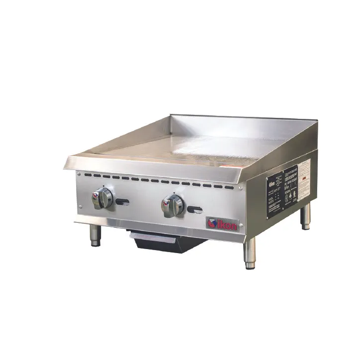 IKON IMG-24 24" Countertop Gas Griddle, Manual Control, 3/4" Steel Plate, 60.000 BTU