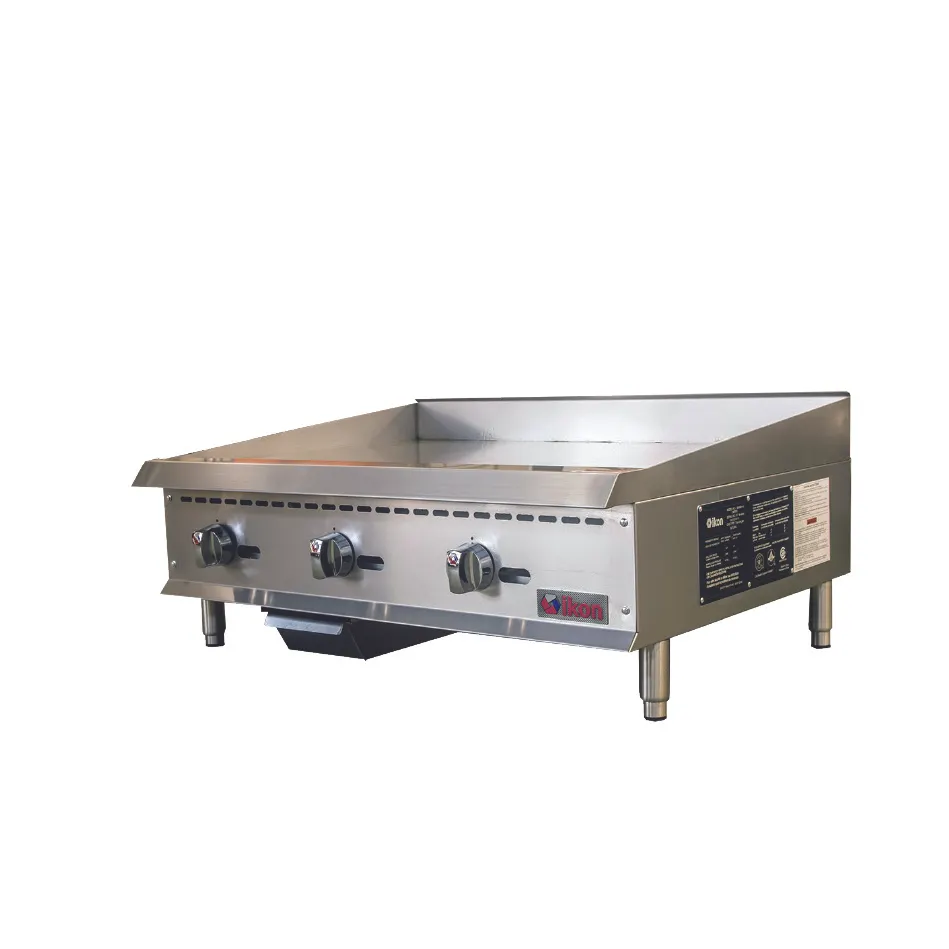 IKON IMG-36 36" Countertop Gas Griddle, Manual Control, 3/4" Steel Plate, 90.000 BTU