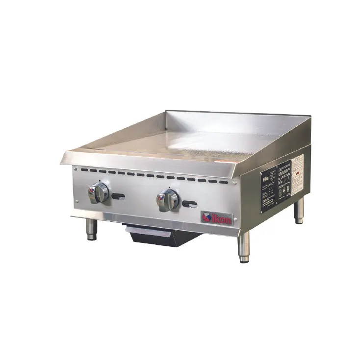 IKON ITG-24 24" Countertop Gas Griddle, Thermostatic Controls, 1" Steel Plate, 60.000 BTU