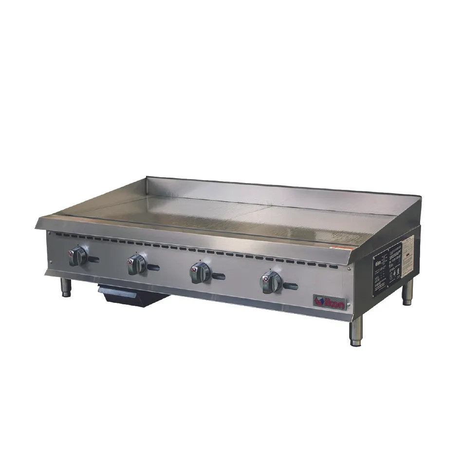IKON ITG-48 48" Countertop Gas Griddle, Thermostatic Controls, 1" Steel Plate, 120.000 BTU