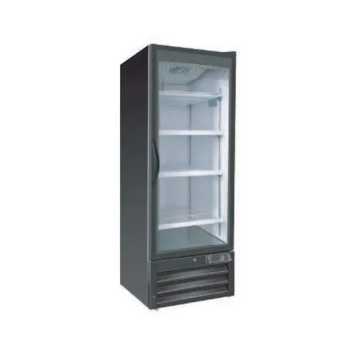 Kool-It KGF-26 Commercial Glass Door Freezer, 22.7 cu ft, Black, ½ HP, LED Display, Triple Pane Door