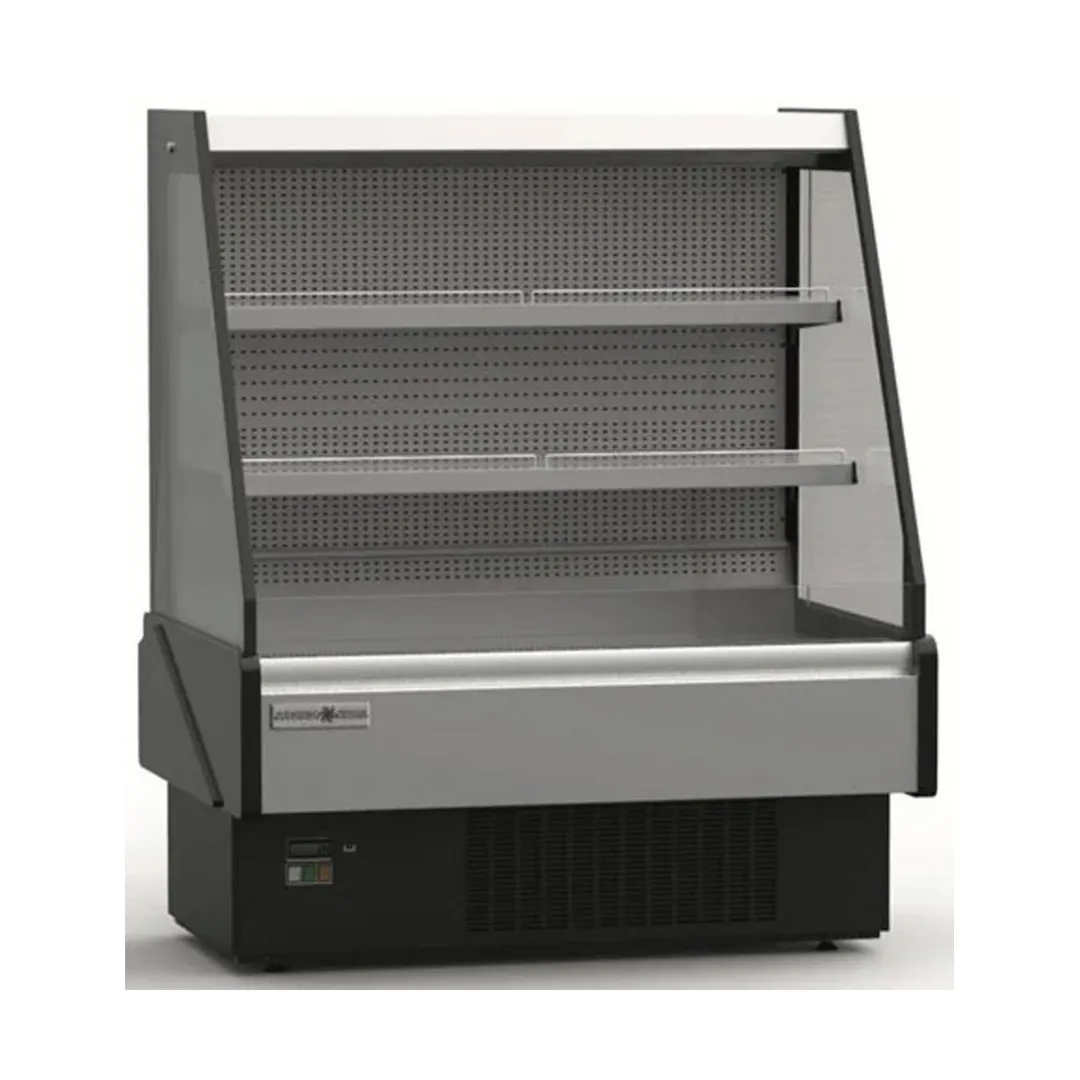 Hydra-Kool KGL-OF-50-R 50" Vertical Open Air Merchandiser in Silver & Black, Remote, 2 Shelves