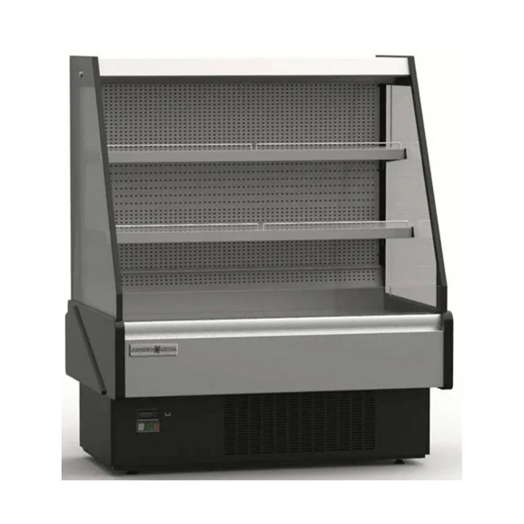 Hydra-Kool KGL-OF-60-R 60" Vertical Open Air Merchandiser in Silver & Black, Remote, 2 Shelves