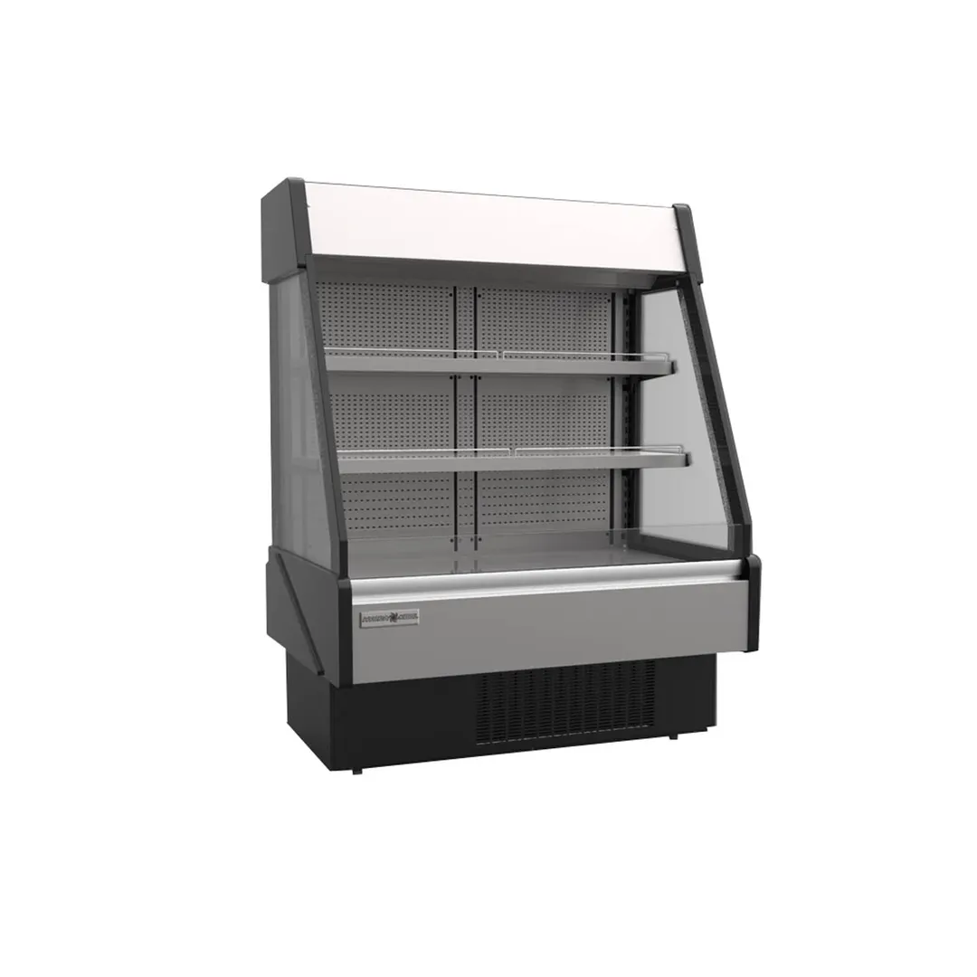 Hydra-Kool KGL-RM-40-S 41" Vertical Open Merchandiser in Silver & Black, Self-Contained, w/ Rear Doors