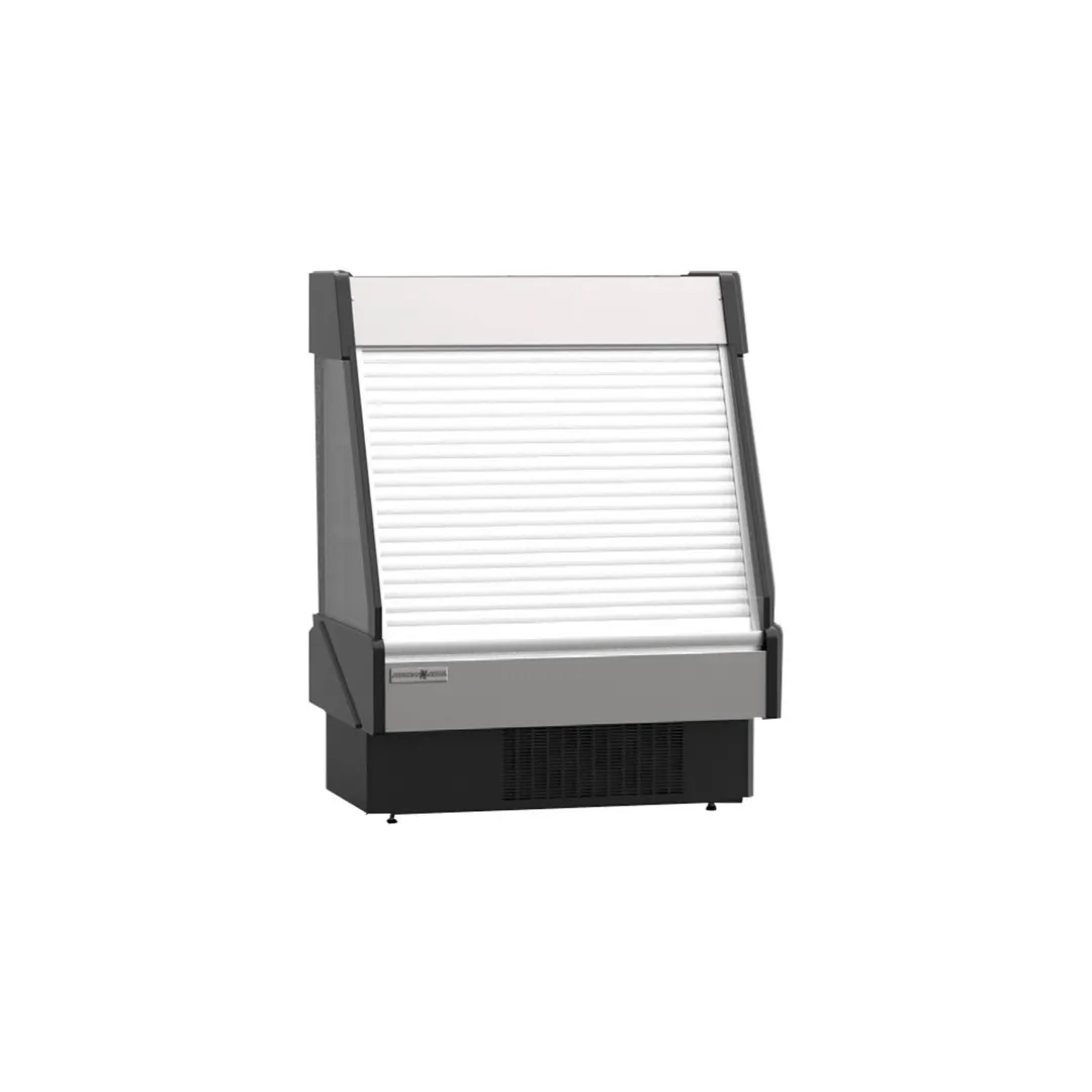 Hydra-Kool KGL-RM-60-S 60" Vertical Open Merchandiser in Silver & Black, Self-Contained, w/ Rear Doors