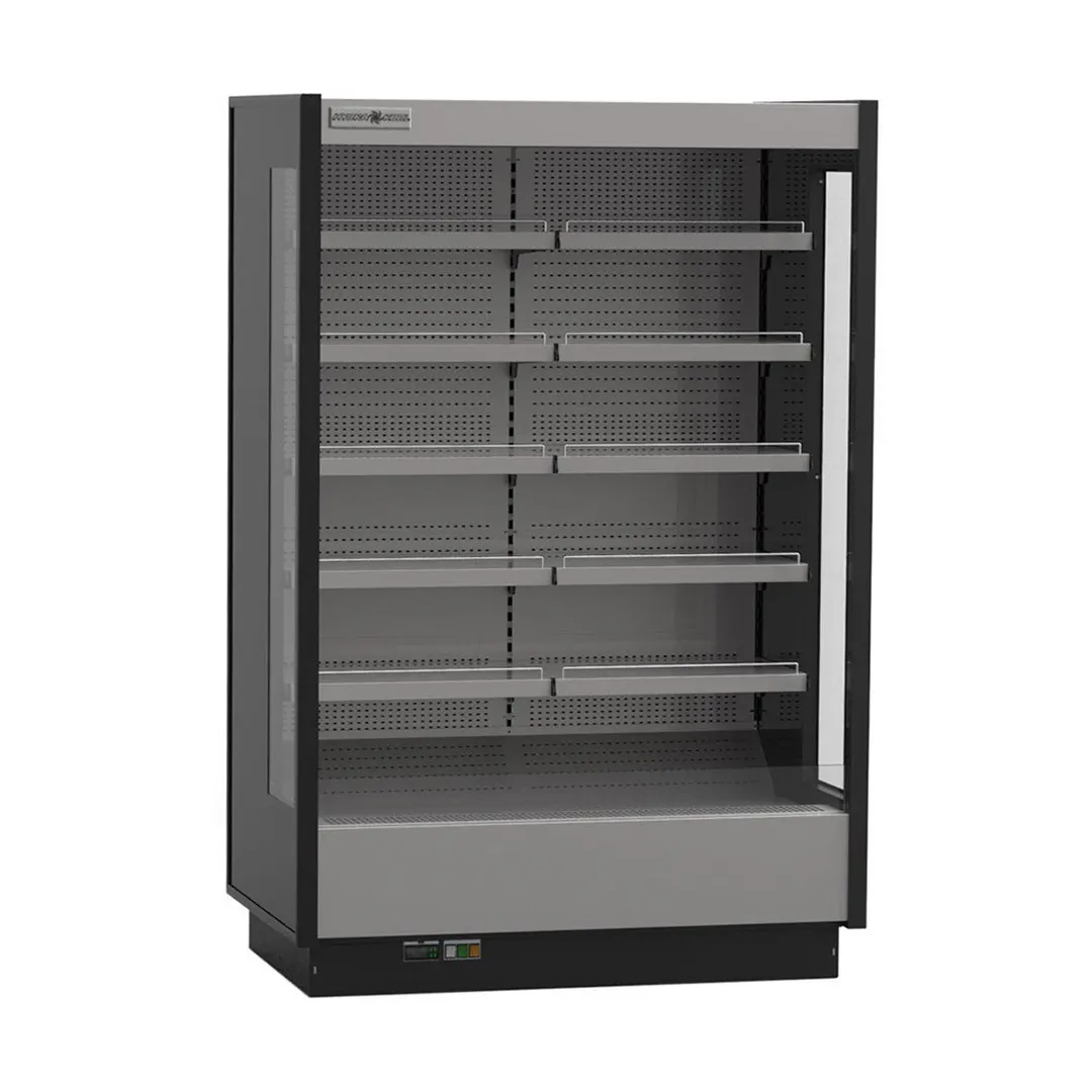 Hydra-Kool KGV-MO-2-R 51" Vertical Open Air Merchandiser in Gray, Remote, 5 Shelves