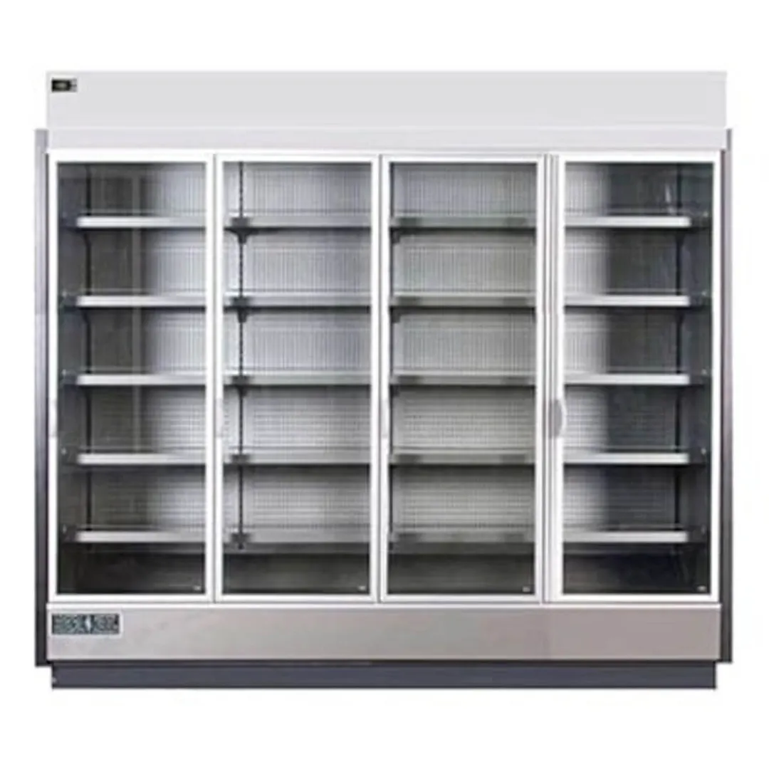 Hydra-Kool KGV-MR-4-S 99" Four Door Self-Contained, Merchandiser Refrigerator, 75.26 cu. ft.