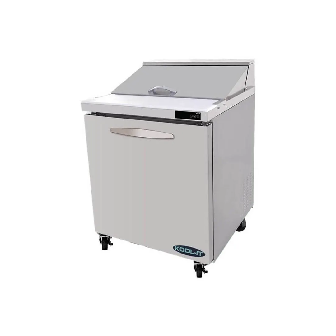 Kool-It KST-27-1 27" One Section Sandwich / Salad Prep Table w/ 1 Door, 8 Pans