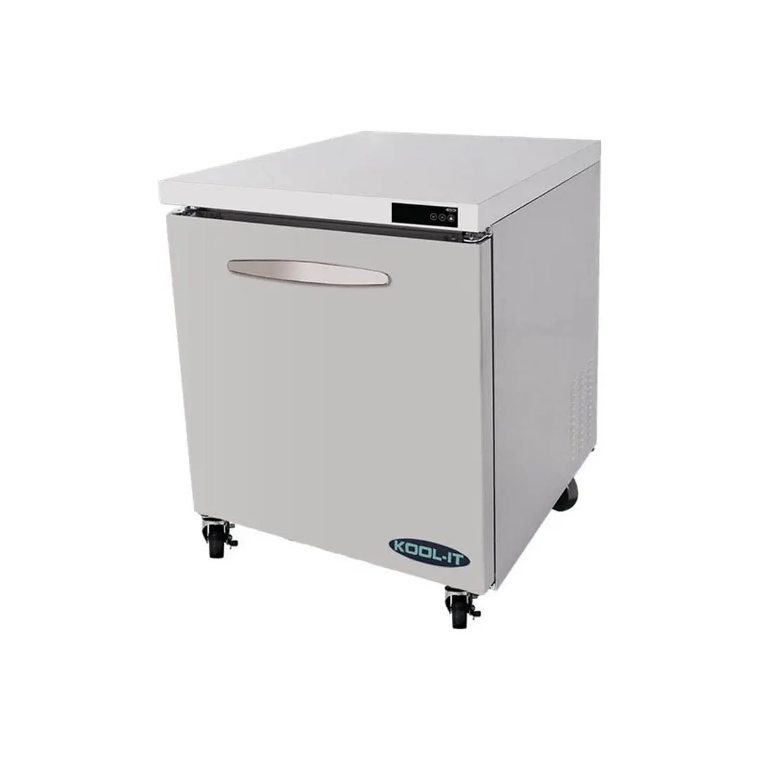 Kool-It KUCF-27-1 28" 1-Door Undercounter Freezer, Stainless Steel, 7 cu. ft., Shelves, Defrost