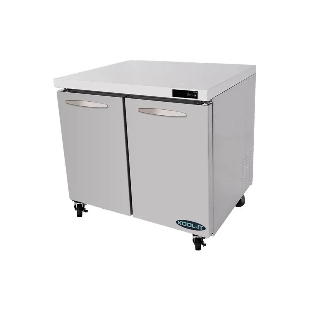 Kool-It KUCR-36-2 36" 2-Door Undercounter Refrigerator, Stainless Steel, 9.5 cu. ft.
