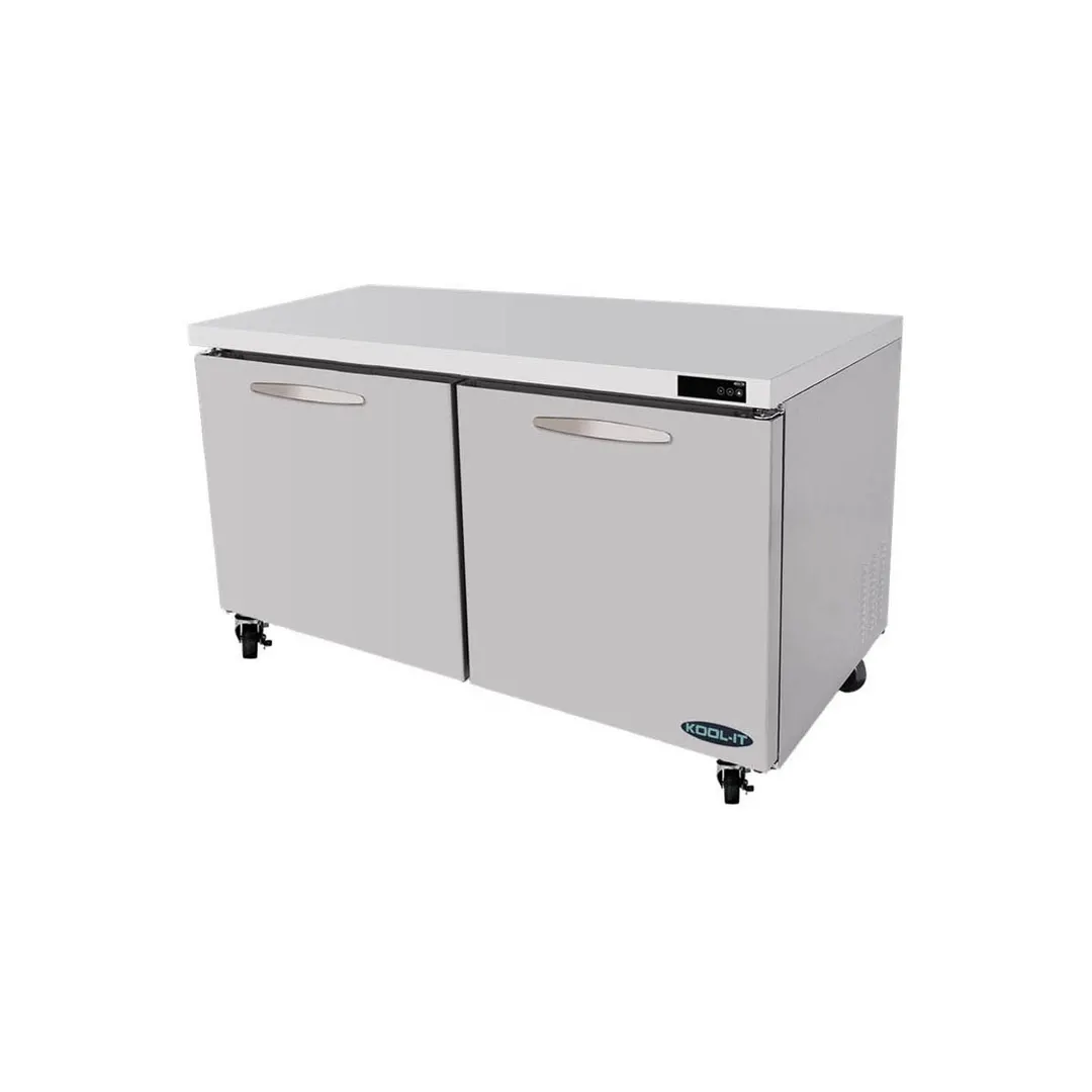 Kool-It KUCR-60-2 60" 2-Section Undercounter Refrigerator, Stainless Steel, 16.7 cu. ft. 2 Doors