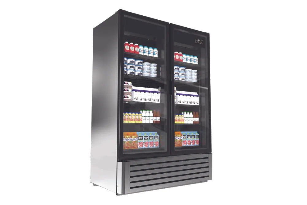 Kool-It Signature LX-46FS 54" 2 Glass Door Freezer Merchandiser, Stainless Steel, 43 cu. ft.
