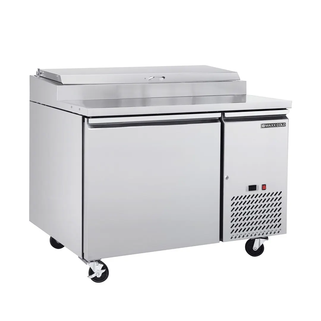 Maxx Cold MXSPP50HC 47" Refrigerated Pizza Prep Table w/ 1 Door, (6) 1/3 or (12) 1/6 Size Pans