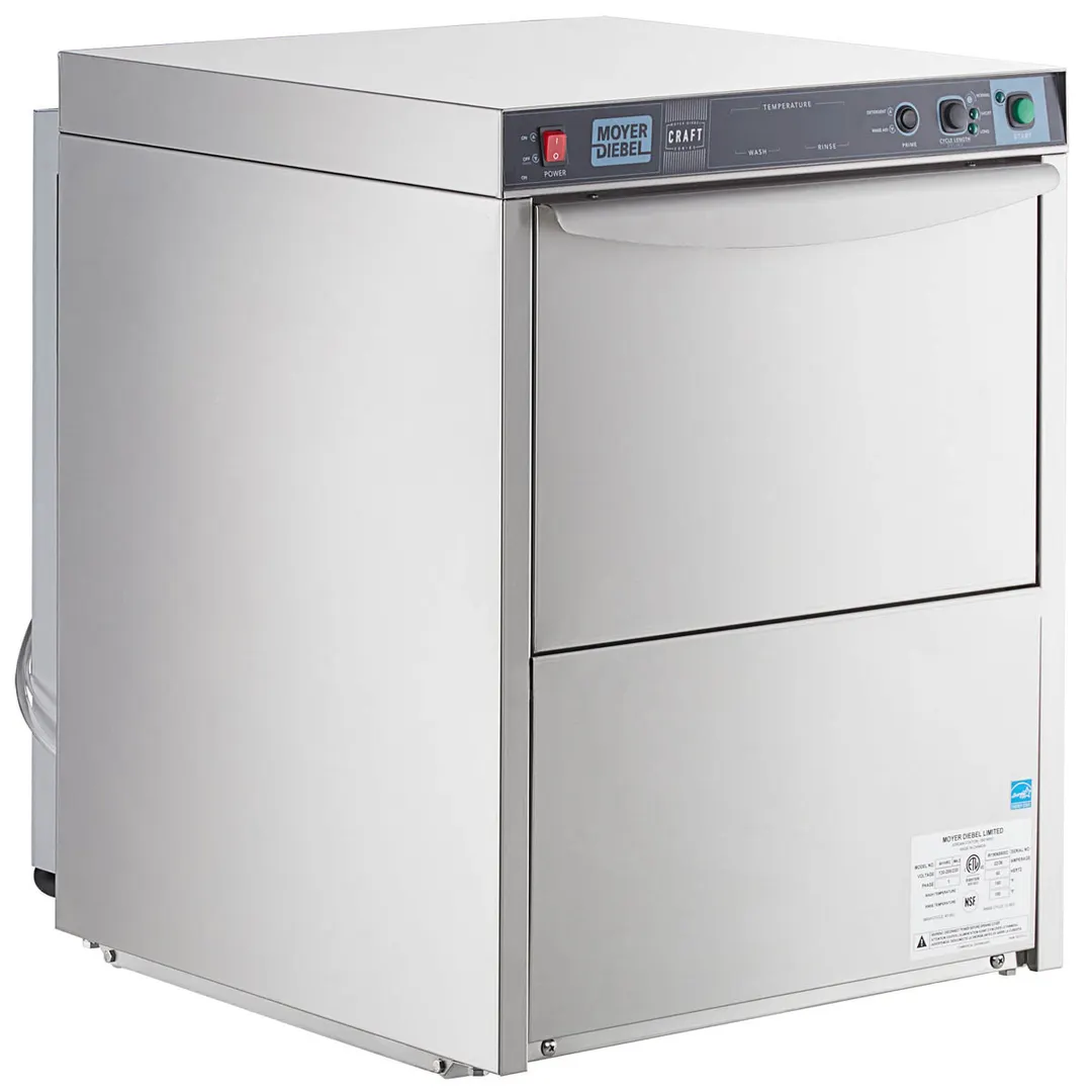 Moyer Diebel 601HRG 24" Door Type Undercounter Glasswasher, High Temp - 25 Racks/Hr -208/240V (6 KW)