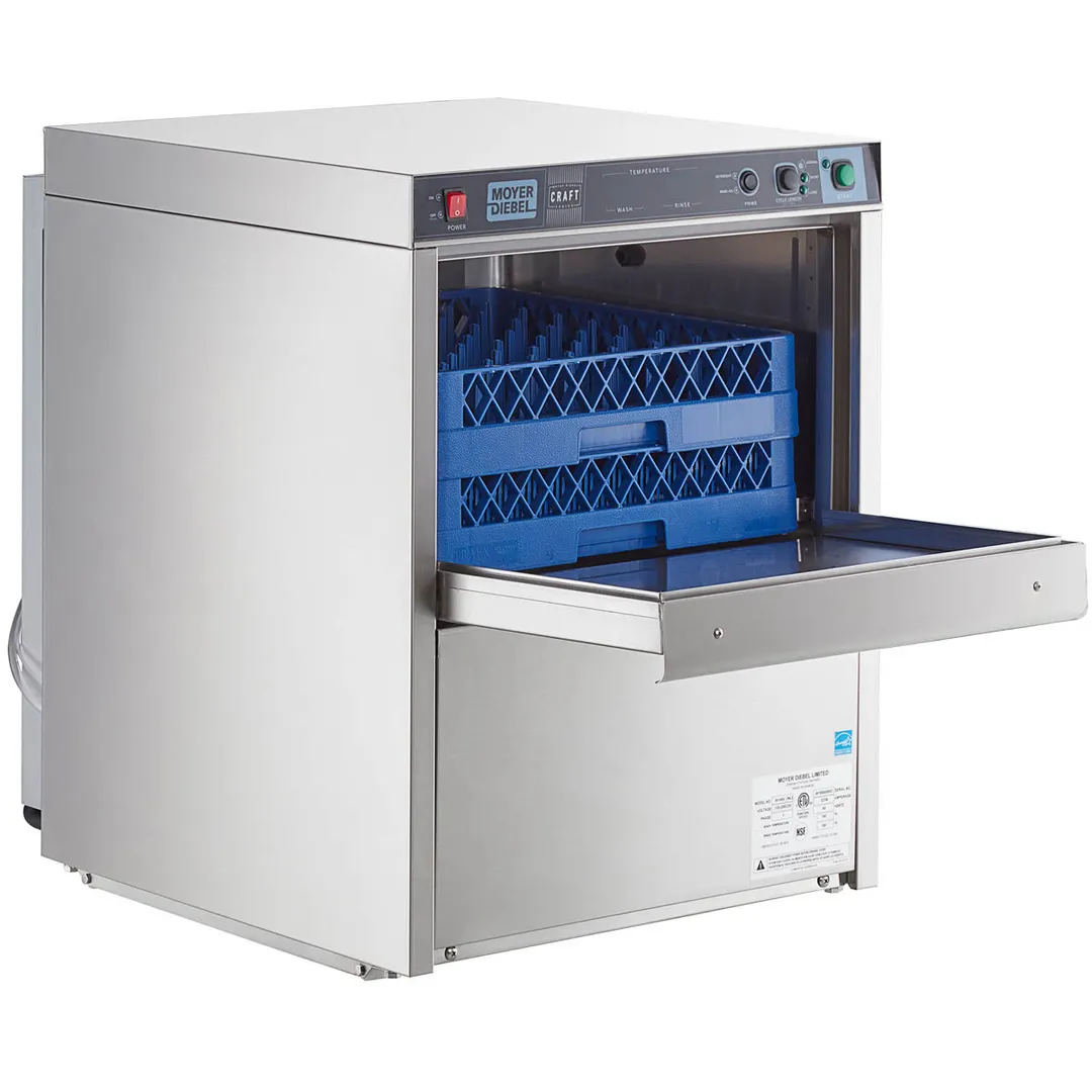 Moyer Diebel 601HRG 24" Door Type Undercounter Glasswasher, High Temp - 25 Racks/Hr -208/240V (6 KW)