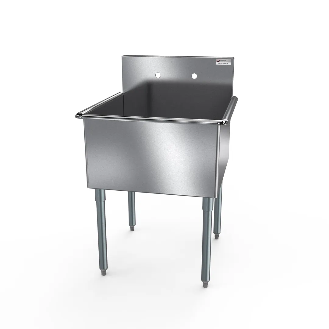 NBR Equipment 1BSG-2424 One Compartment Sink, 27"W X 27-1/2"D X 41"H